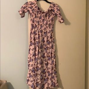 Top shop off the shoulder floral maxi midi dress